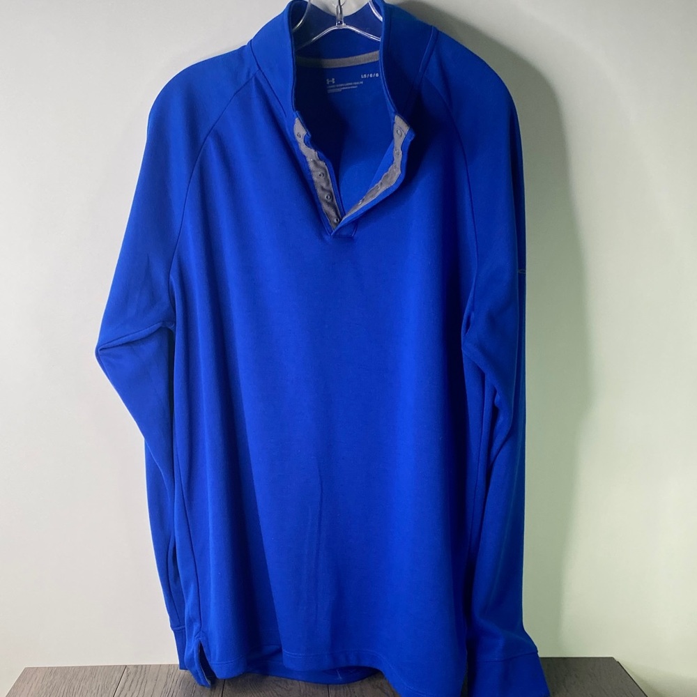 Under Armour Royal Blue Quarter-Snap Top Men’s Size Large - 1226